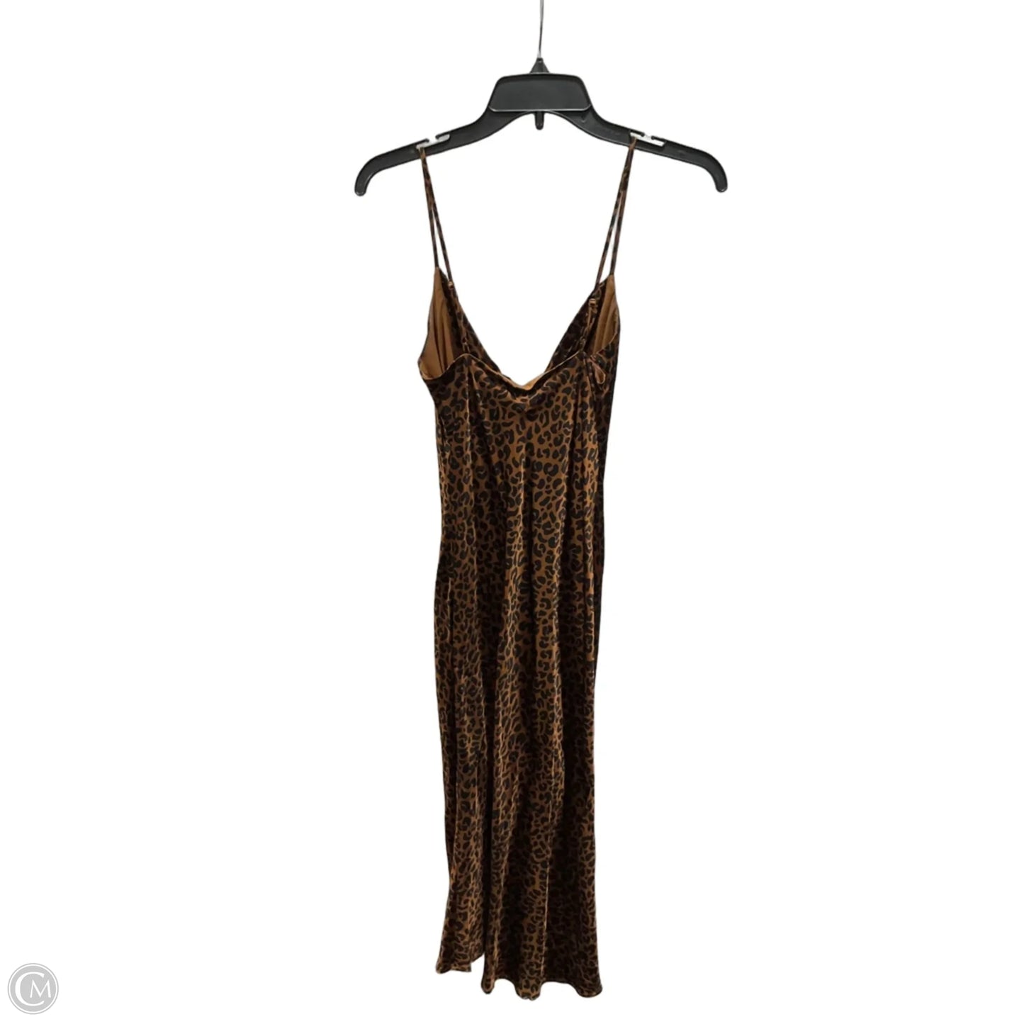 Dress Casual Midi By Good American In Leopard Print, Size: 0