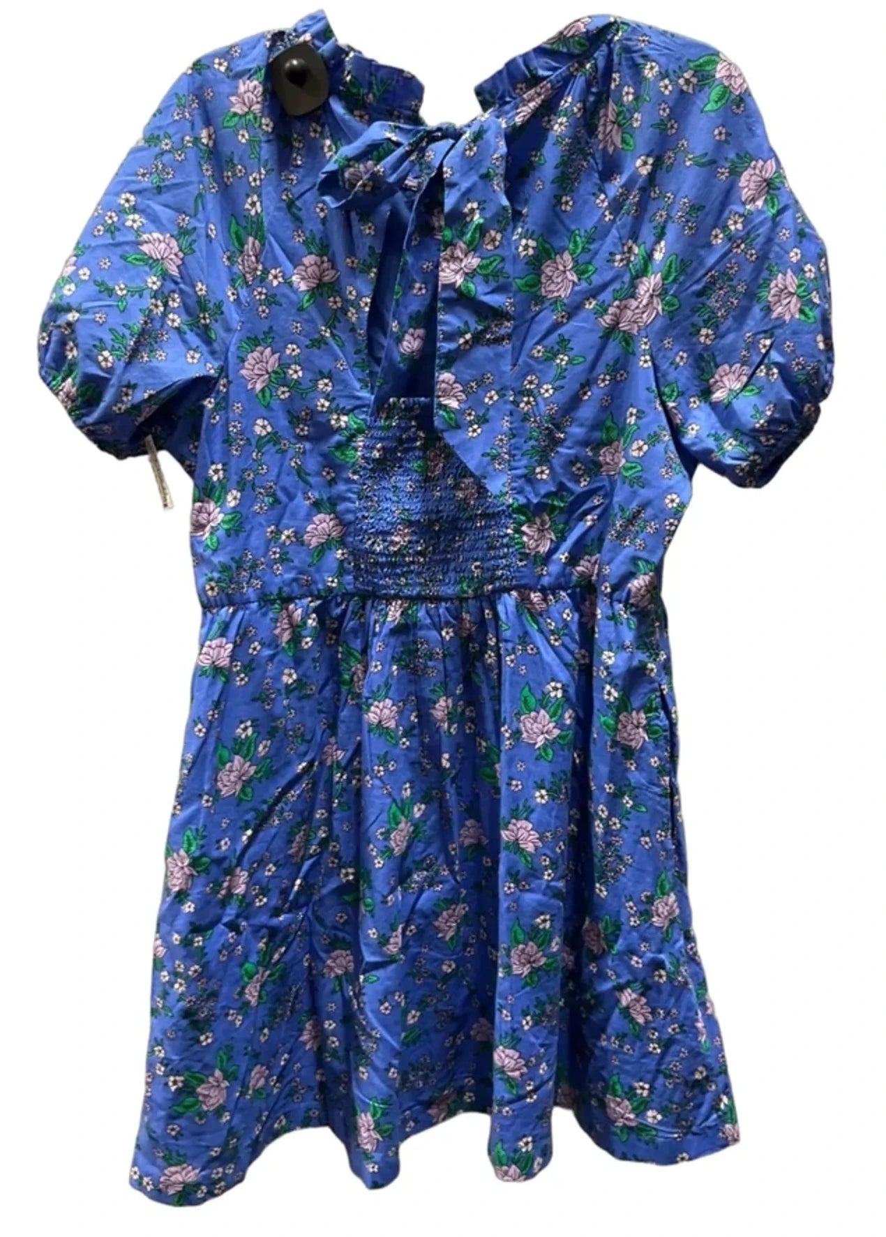 Dress Casual Midi By J. Crew In Blue & Green, Size: Xl