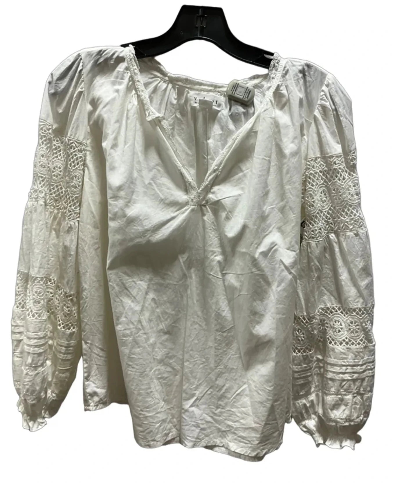 Top Long Sleeve By Velvet By Graham & Spencer In Cream, Size: Xs