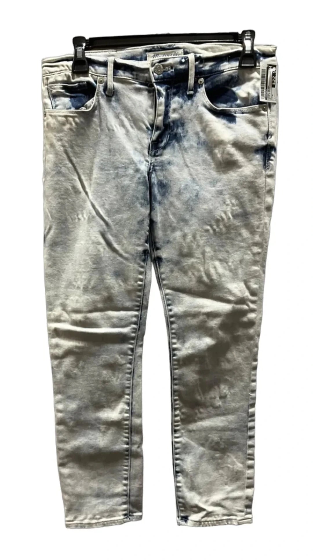 Jeans Skinny By Madewell In Blue & White, Size: 4