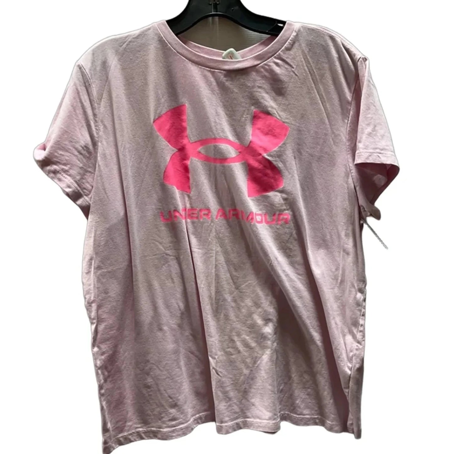 Athletic Top Short Sleeve By Under Armour In Pink, Size: Xxl