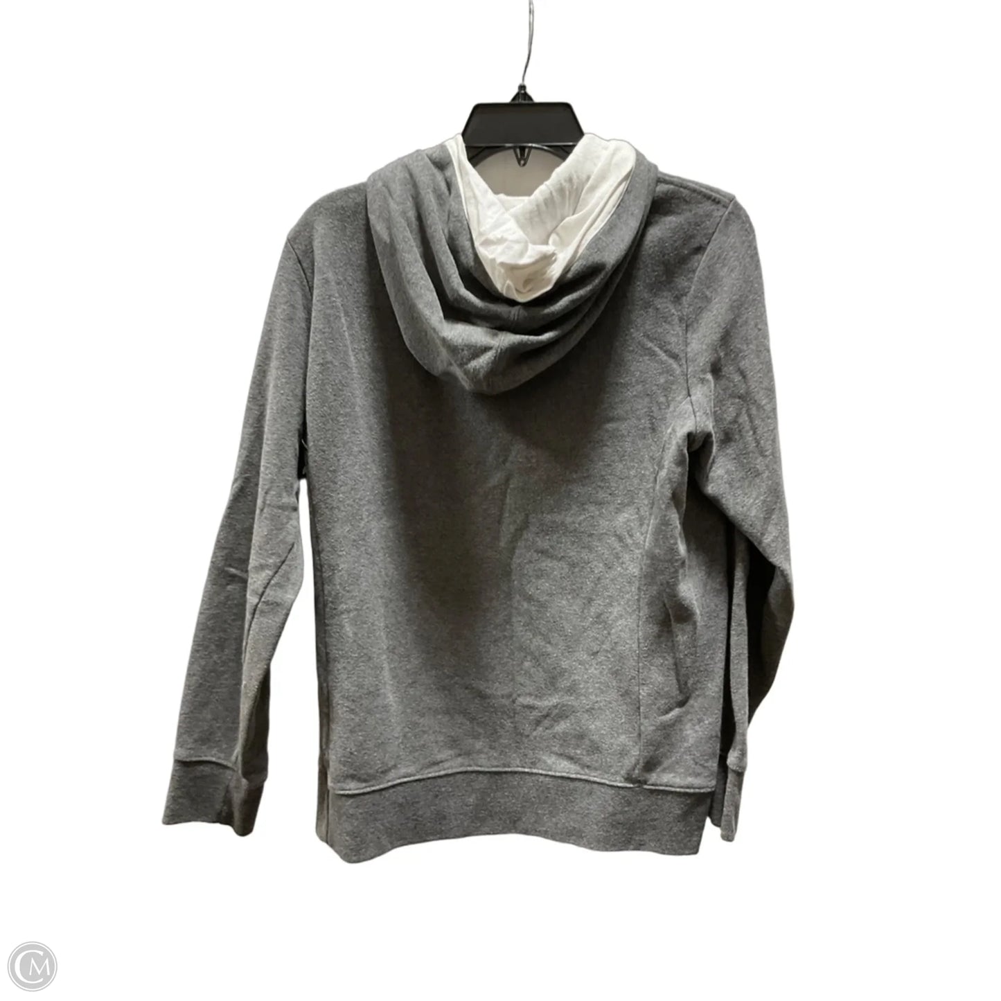 Athletic Sweatshirt Hoodie By The North Face In Grey, Size: L