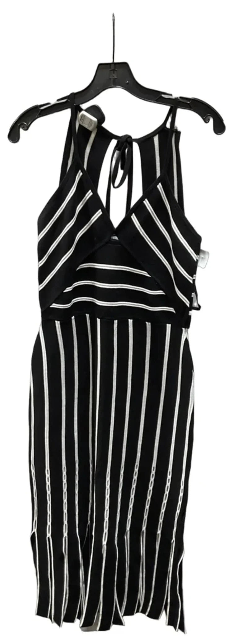 Dress Casual Midi By White House Black Market In Black & Cream, Size: M