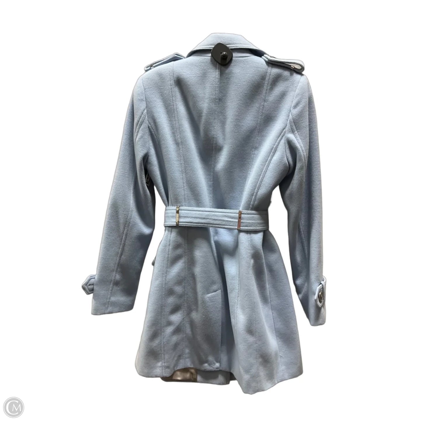 Coat Wool By Calvin Klein In Blue, Size: S
