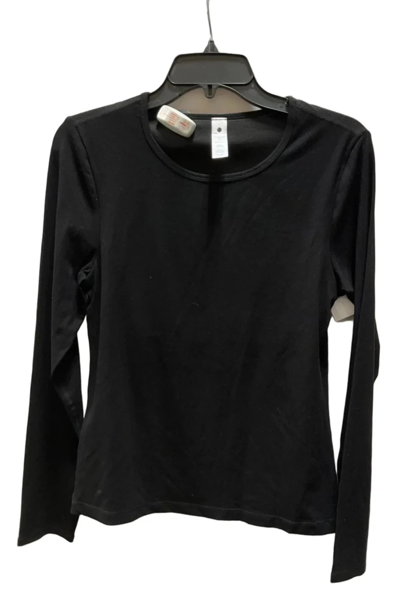 Athletic Top Long Sleeve Crewneck By Yogalicious In Black, Size: L