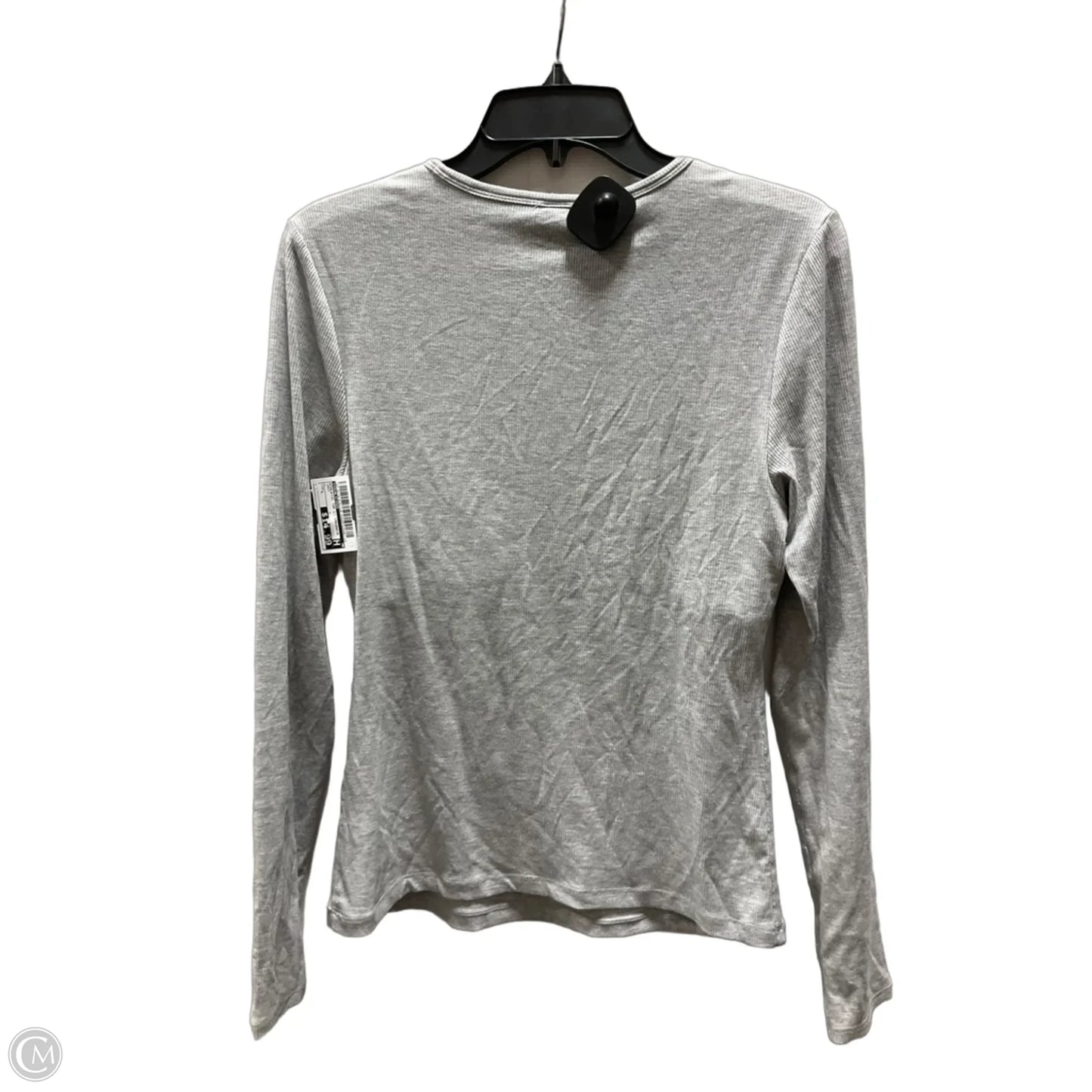 Athletic Top Long Sleeve Crewneck By Yogalicious In Grey, Size: L