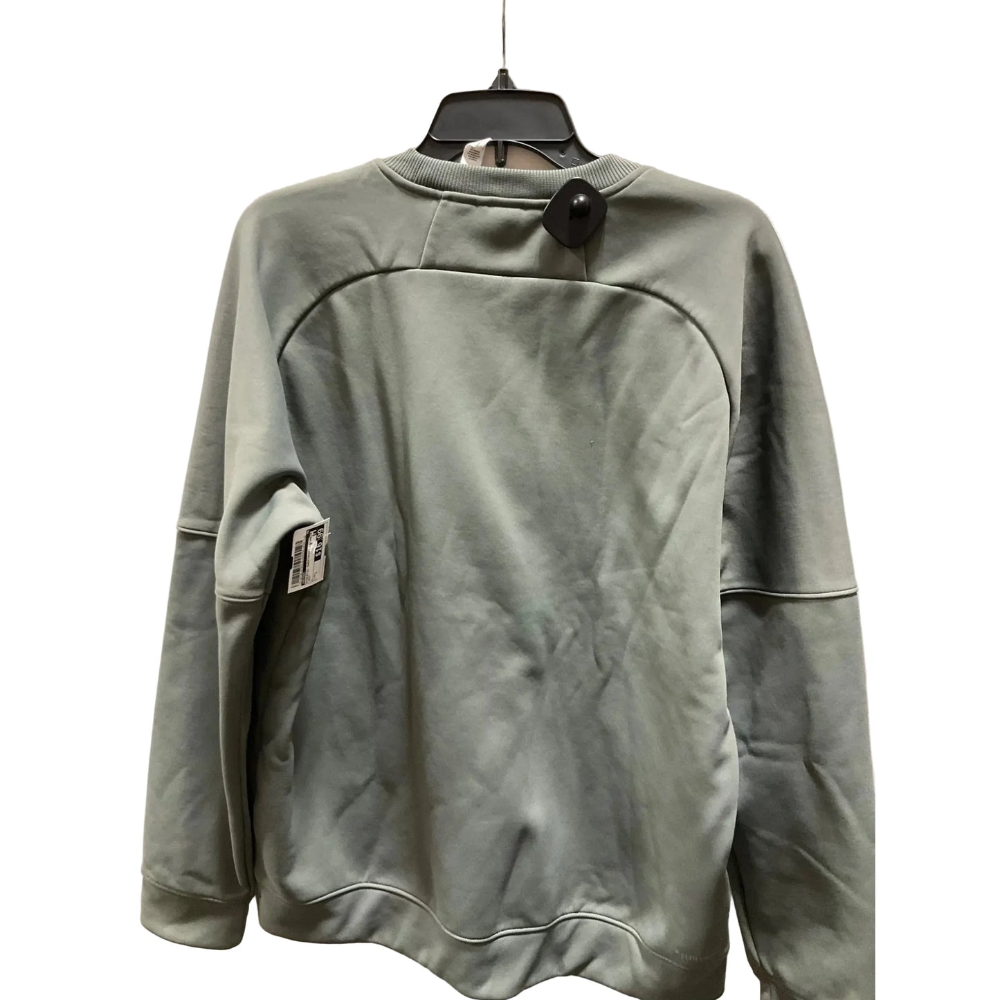 Athletic Sweatshirt Crewneck By Adidas In Grey, Size: L