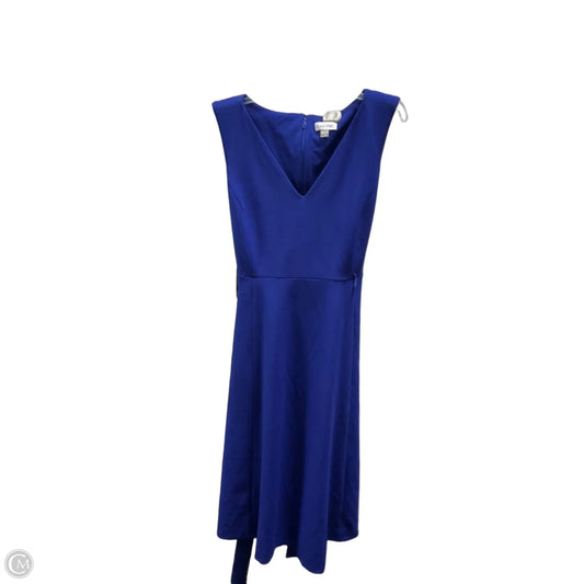 Dress Casual Midi By Calvin Klein In Blue, Size: 16