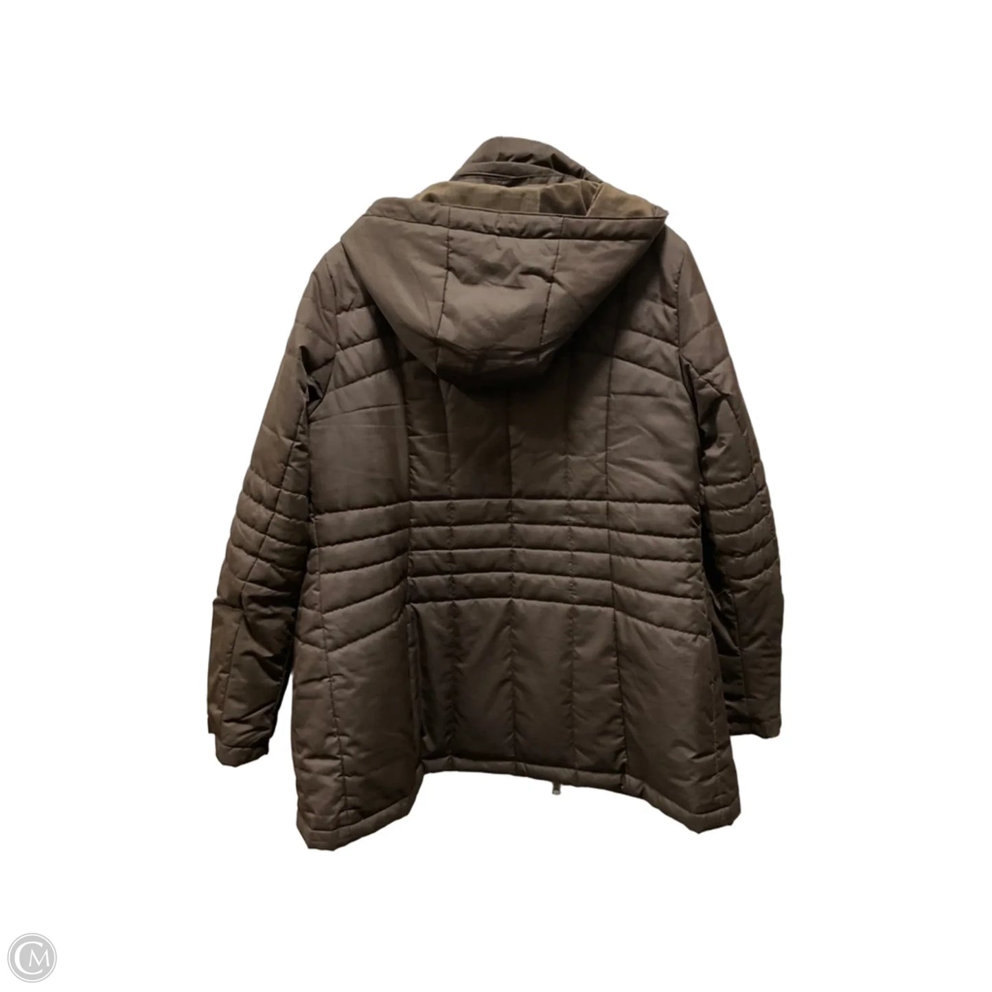Coat Puffer & Quilted By Lands End In Brown, Size: M