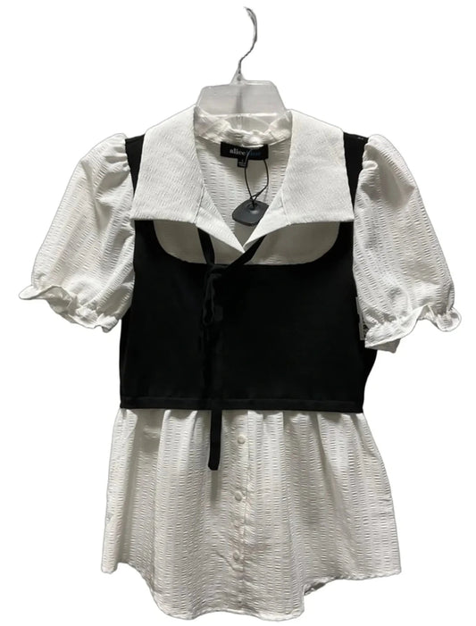 Top Short Sleeve By Alice Blue In Black & White, Size: S