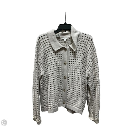 Sweater Cardigan By J. Jill In Taupe, Size: L