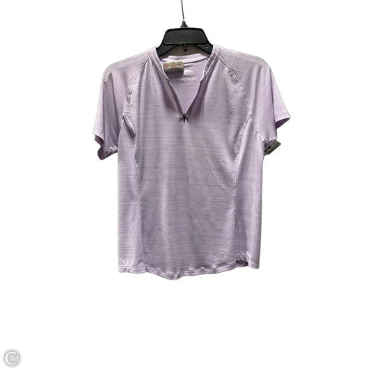 Athletic Top Short Sleeve By Slazenger In Purple, Size: M