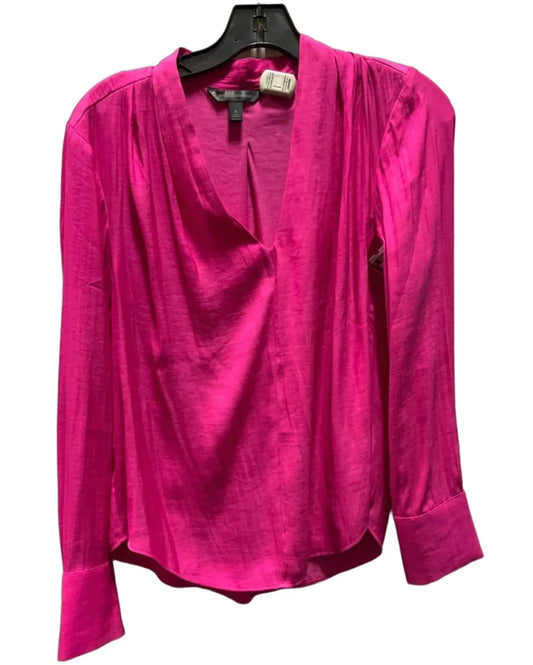 Top Long Sleeve By Banana Republic In Pink, Size: S