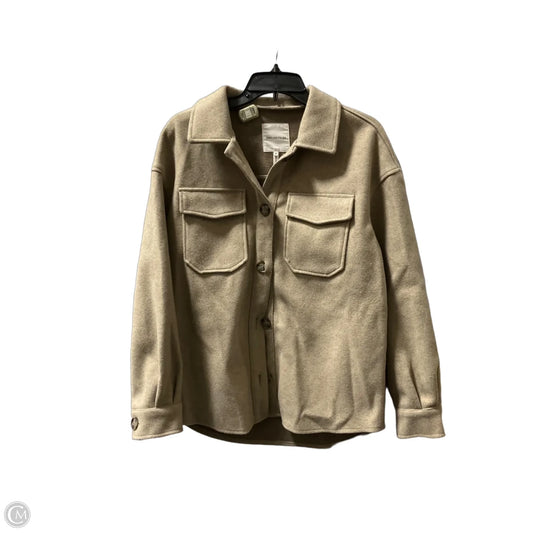 Jacket Shirt By Avec Les Filles In Tan, Size: S