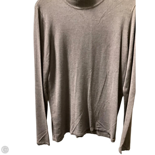 Top Long Sleeve By Tahari In Brown, Size: L