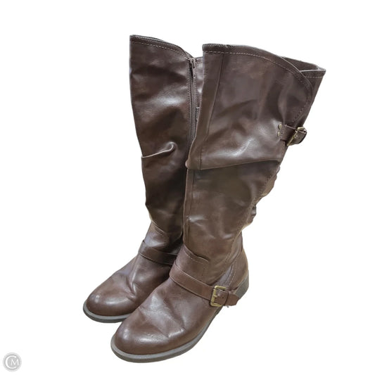 Boots Knee Flats By White Mountain In Brown, Size: 8