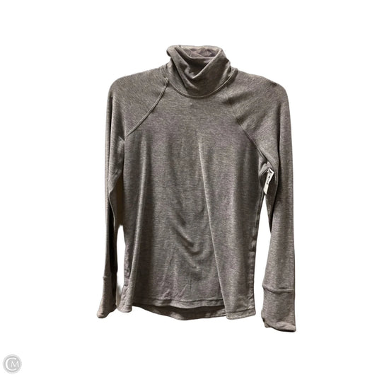 Athletic Top Long Sleeve Collar By Lululemon In Grey, Size: 2