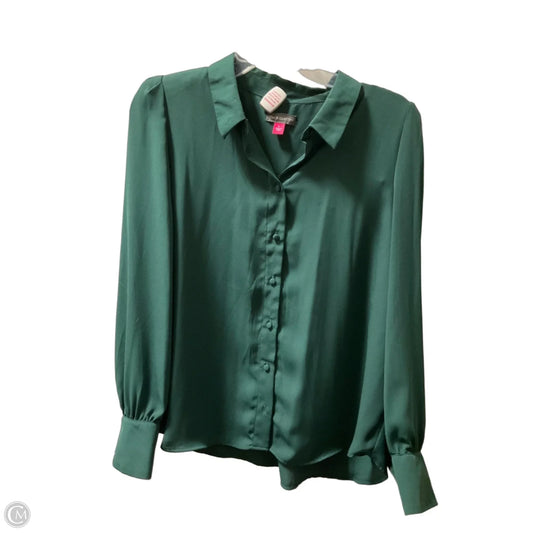 Blouse Long Sleeve By Vince Camuto In Green, Size: L