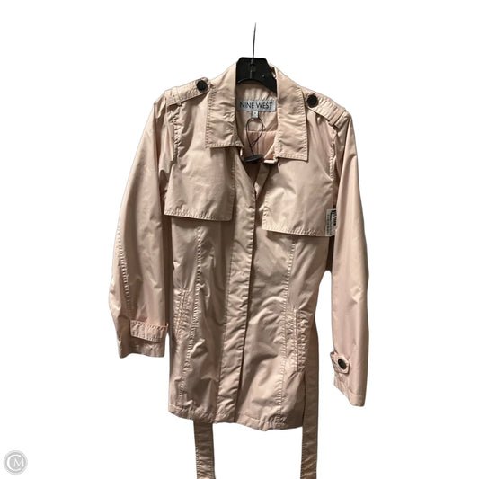 Coat Trench Coat By Nine West Apparel In Pink, Size: M