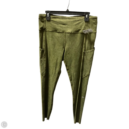 Athletic Leggings By Lululemon In Green, Size: 12
