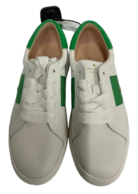 Shoes Designer By Kate Spade In Green & White, Size: 7