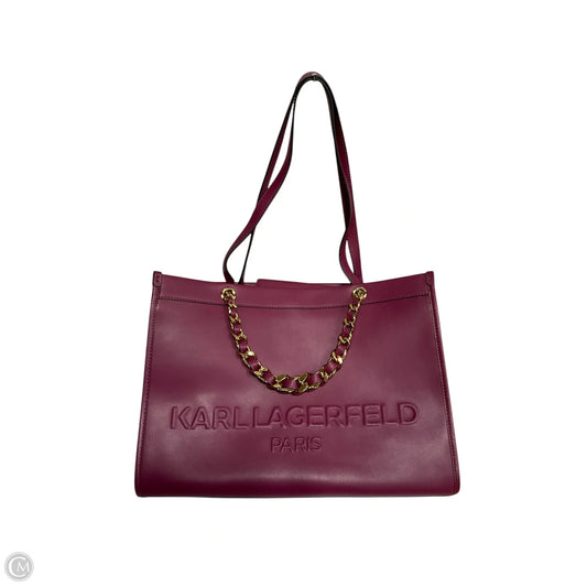 Handbag Designer By Karl Lagerfeld, Size: Large