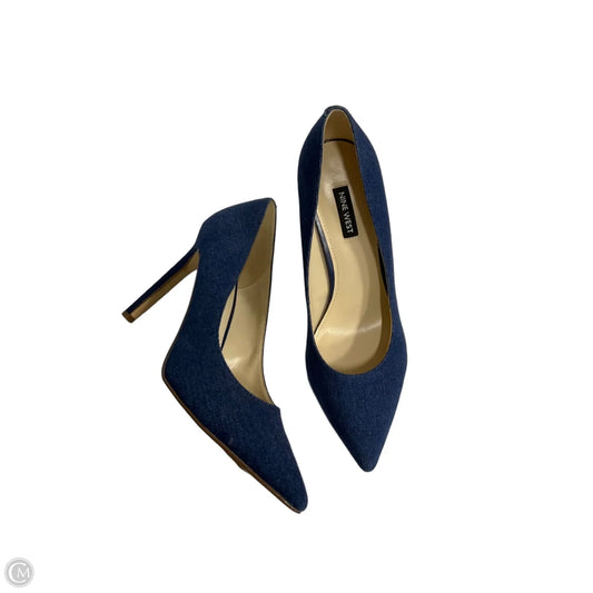 Shoes Heels Stiletto By Nine West Apparel In Blue, Size: 8.5