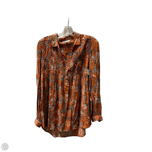 Top Long Sleeve By Beachlunchlounge In Orange, Size: S