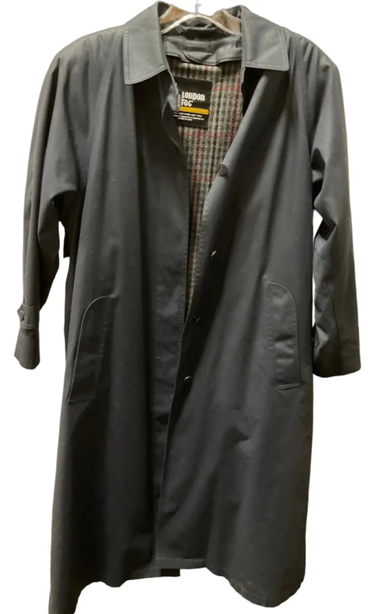 Coat Trench Coat By London Fog In Blue, Size: 4