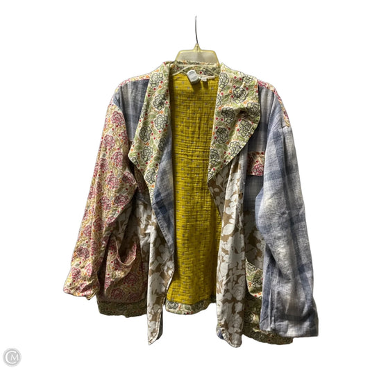 Jacket Shirt By Blue Velvet In Multi-colored, Size: M