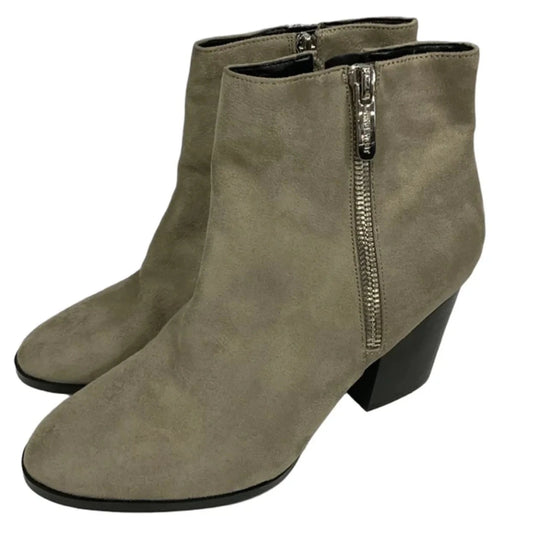 Boots Ankle Heels By Nine West Apparel In Beige, Size: 8.5