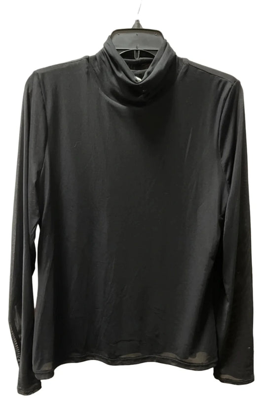 Top Long Sleeve By Inc In Black, Size: L