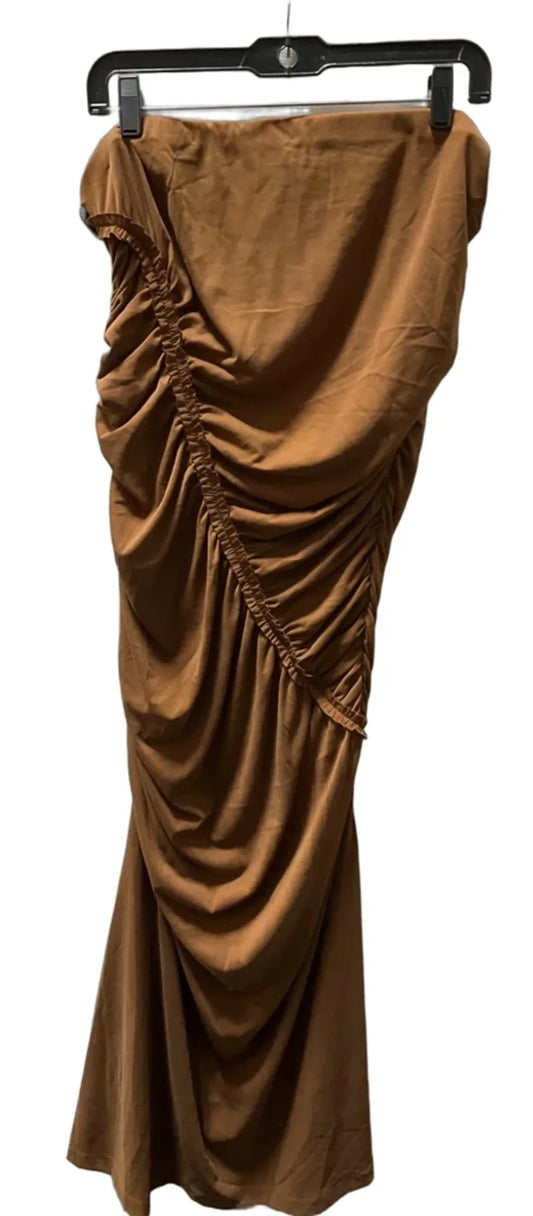 Dress Casual Maxi By Anthropologie In Brown, Size: Xl