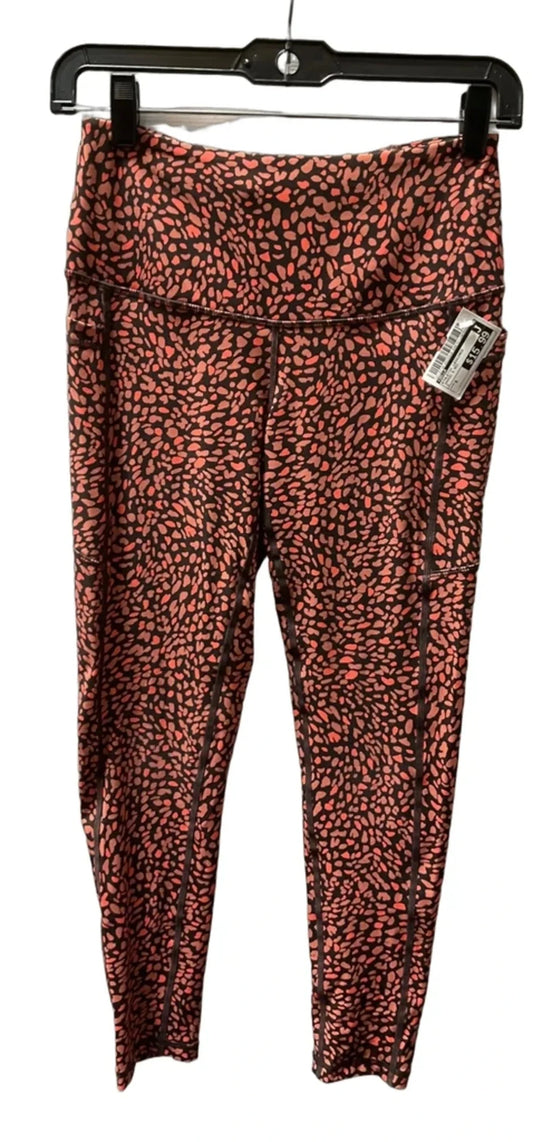 Athletic Leggings By Zella In Orange & Red, Size: S