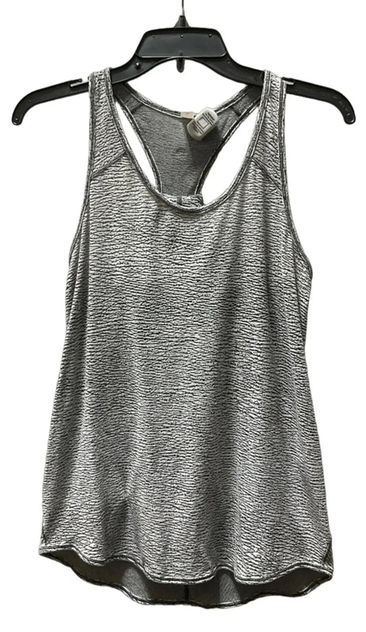 Athletic Tank Top By Lululemon In Grey & White, Size: 4
