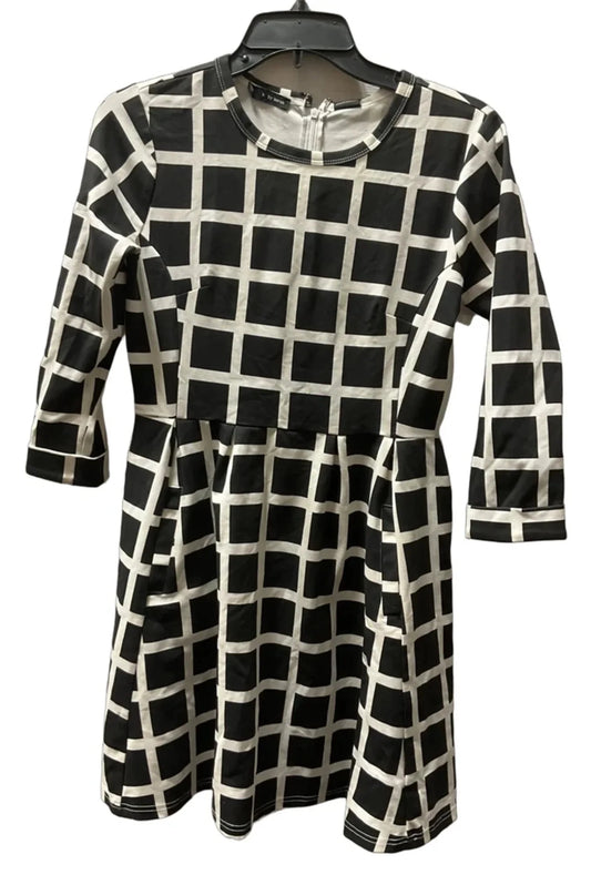 Dress Casual Midi By Cmf In Black & Cream, Size: S