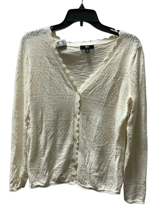 Cardigan Designer By Frye In Cream, Size: M