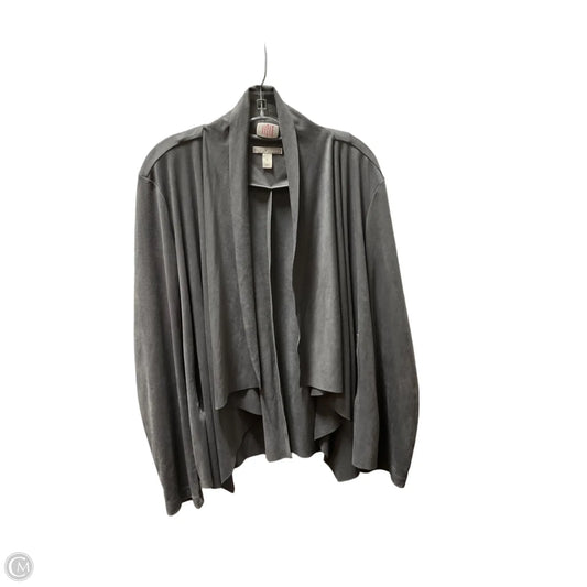 Cardigan By Dana Buchman In Grey, Size: L