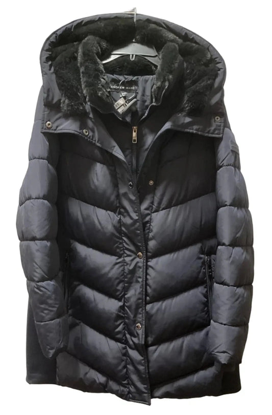 Coat Puffer & Quilted By Andrew Marc In Blue, Size: L