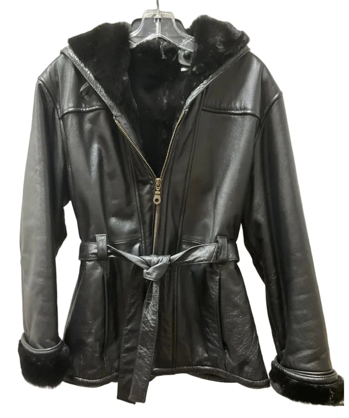 Jacket Leather By Wilsons Leather In Black, Size: M