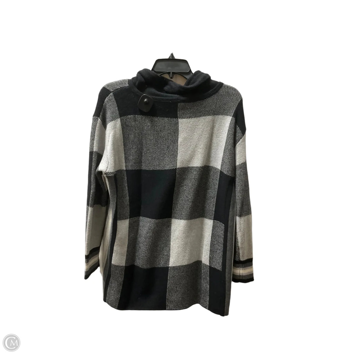 Sweater By Talbots In Black & White, Size: M