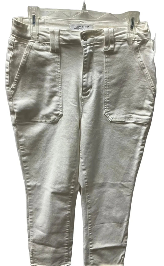 Jeans Straight By Judy Blue In White, Size: 6