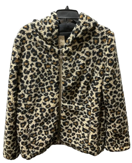 Jacket Fleece By Cha Cha In Leopard Print, Size: 2x