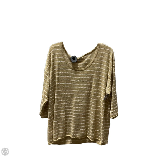 Top 3/4 Sleeve By J. Jill In Tan & White, Size: Xl