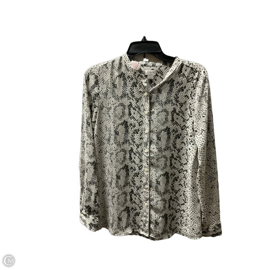 Top Long Sleeve By J. Crew In Snakeskin Print, Size: S