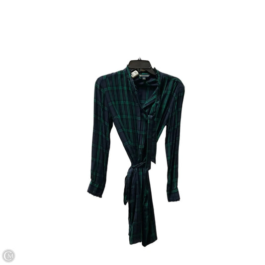 Dress Casual Midi By Brooks Brothers In Blue & Green, Size: 2