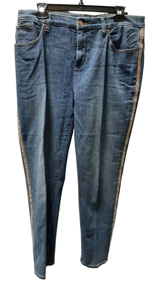 Jeans Straight By Chicos In Blue, Size: 12