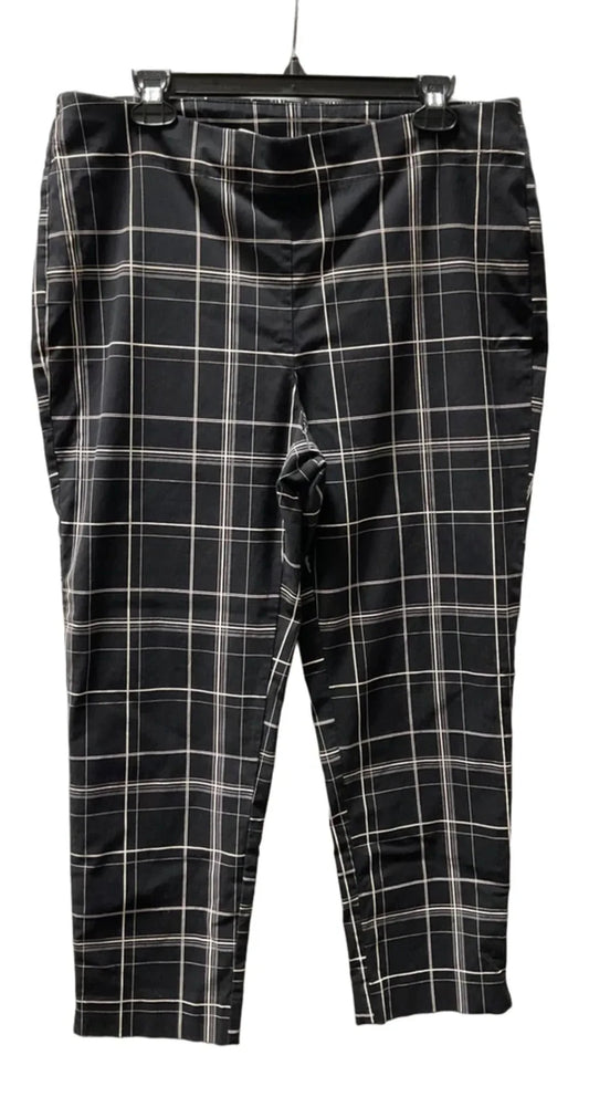 Pants Dress By Chicos In Black & White, Size: 14