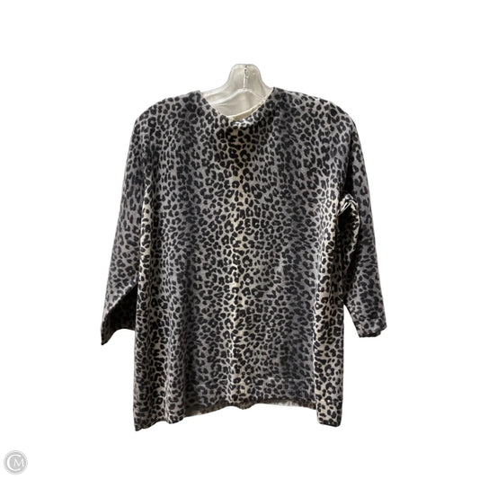 Sweater Cashmere By Talbots In Leopard Print, Size: 2x