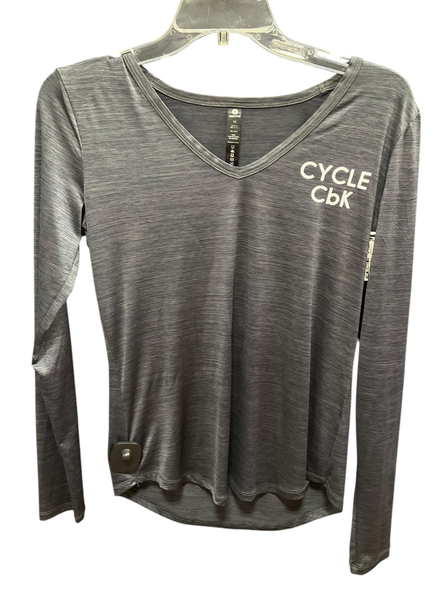 Athletic Top Long Sleeve Crewneck By 90 Degrees By Reflex In Charcoal, Size: Xs